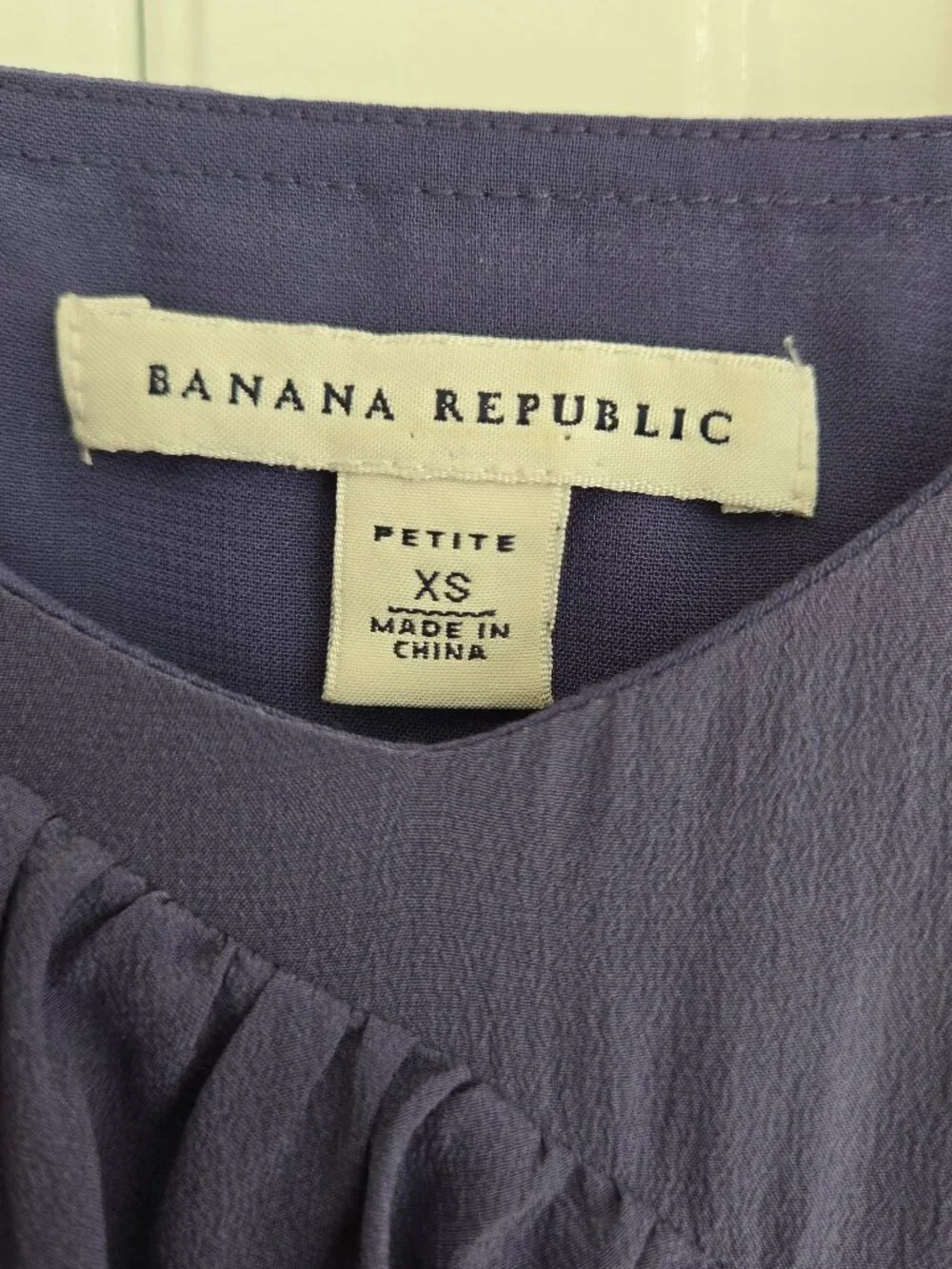 Banana Republic 100% Silk TieredRuffe Cami Mini Dress size XS Deep purple/blue